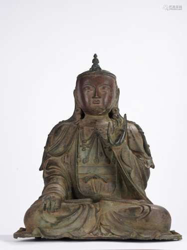 Chinese 16th C. Ming Bronze Buddha Figure