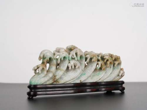 Chinese Qing Antique Jadeite Brushrest