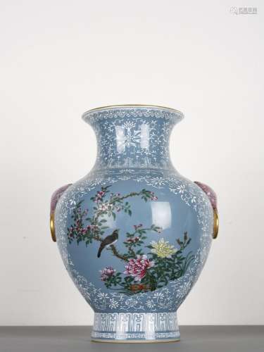 Chinese 20th C. Famille Rose Vase