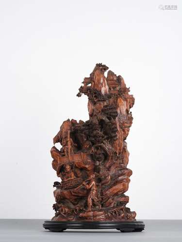 Chinese Bamboo Root Figural Boulder