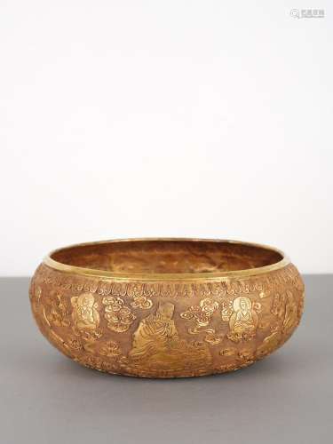 Chinese Gilt bronze Buddha's bowl