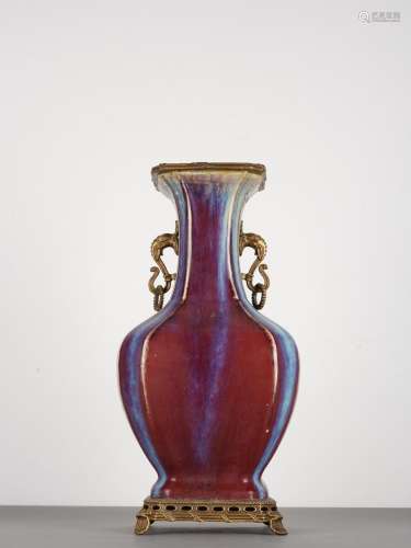 Chinese Antique Large Flambe Glaze Vase