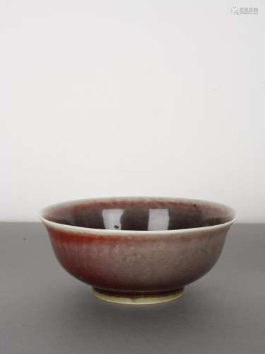 Chinese Qing Antique Peachbloom Glaze Bowl