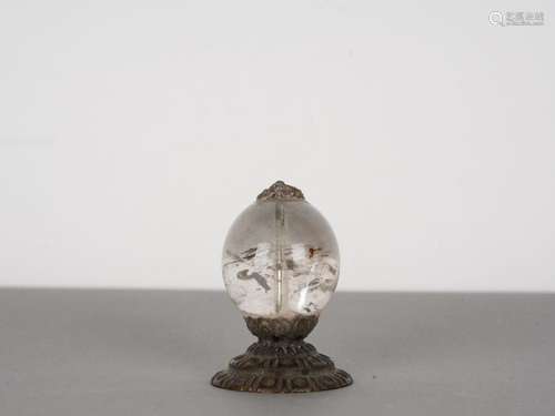 Chinese Antique Crystal Hat Finial