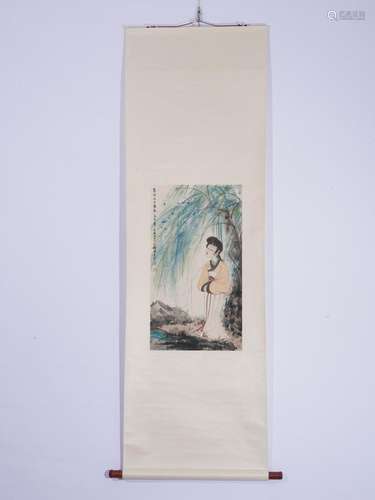 Fu Baoshi, Lady, Hanging scroll