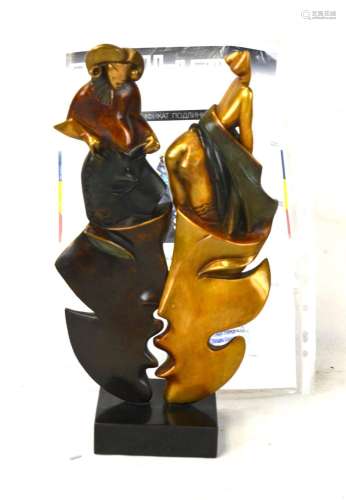 Bronze Sculpture Group of Couple