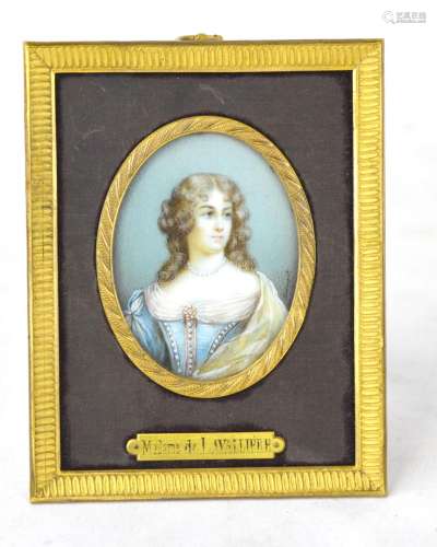 Framed Miniature of Lady by Dumount