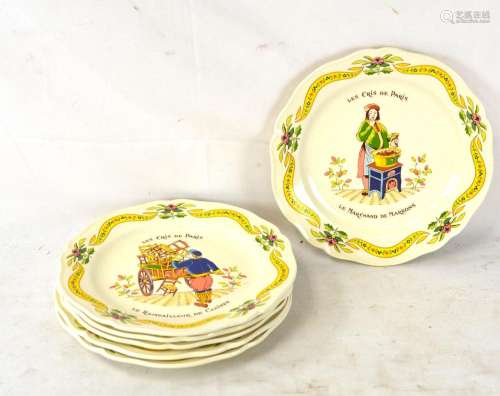 Six Pcs of Gien French Plates