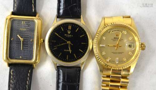 Three Vintage Possible Replica Wrist Watches