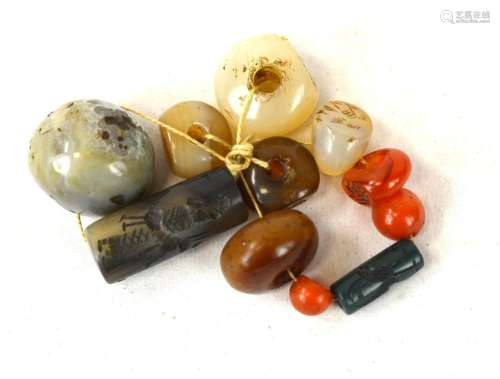 Group of 11 Pcs Agate Seals