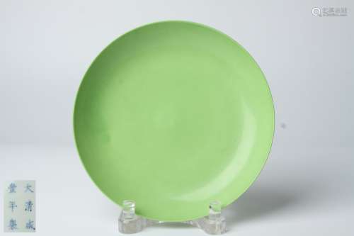 清 綠釉盤