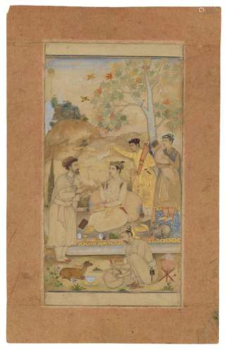 A PRINCE CONVERSES WITH A SAGE ATTRIBUTED TO GOVARDHAN, MUGH...