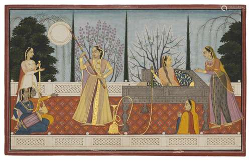 A PRINCESS LISTENING TO MUSIC NURPUR, NORTH INDIA, 1770-80