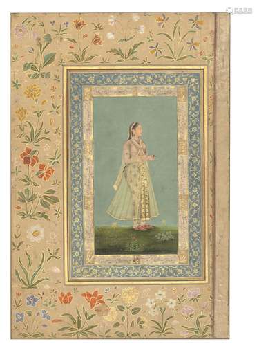 PORTRAIT OF A NOBLE LADY, PROBABLY FARZANA BEGUM MUGHAL INDI...