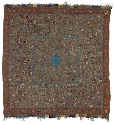 A NARRATIVE KASHMIR SHAWL NORTH INDIA, SECOND HALF 19TH CENT...