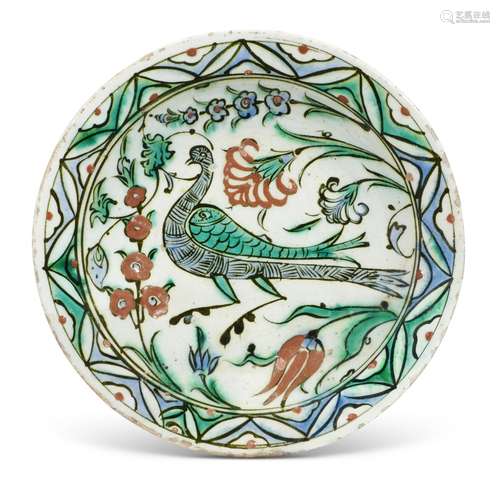 AN IZNIK POTTERY DISH OTTOMAN TURKEY, SECOND QUARTER 17TH CE...