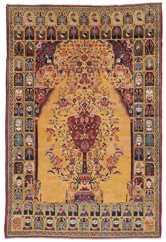 A PICTORIAL DOROSHK CARPET NORTH EAST PERSIA, LATE 19TH CENT...