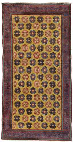 A KHOTAN RUG EAST TURKESTAN, FIRST HALF 19TH CENTURY