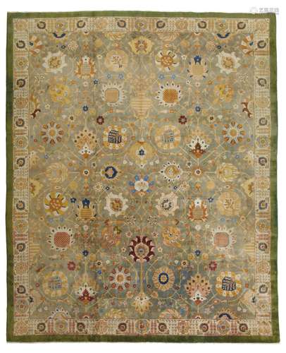 A TABRIZ CARPET SIGNED MUHAMMAD FARAJI, NORTH WEST PERSIA, C...