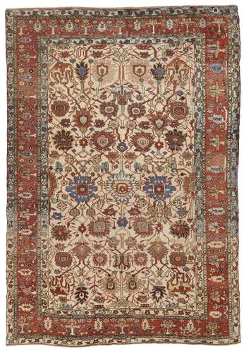 A JOSHAGAN SILK RUG WEST PERSIA, SECOND HALF 19TH CENTURY