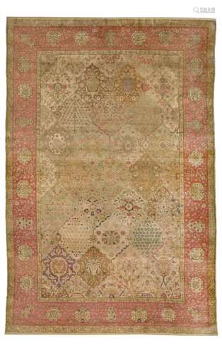 A SILK KOUM KAPI RUG ISTANBUL, TURKEY, CIRCA 1920