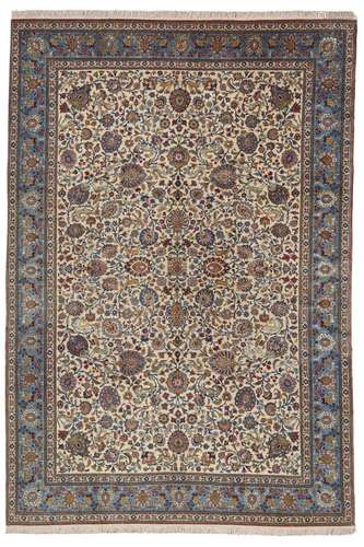 A PART-SILK TEHRAN CARPET SIGNED DARBARI, NORTH PERSIA, CIRC...