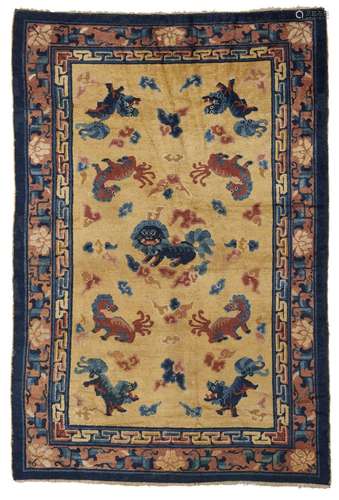 A NINGXIA RUG NORTH CHINA, LATE 19TH CENTURY