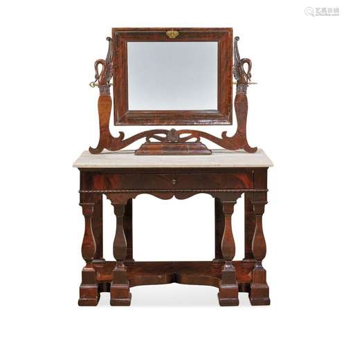 Console with cheval mirror  19th Century