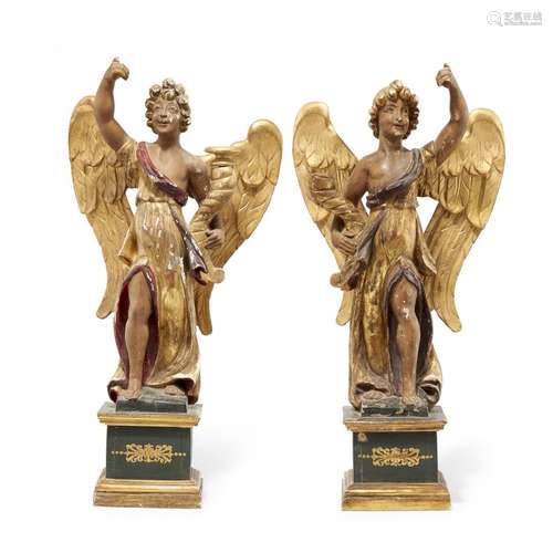 Pair of angels  18th-19th Century