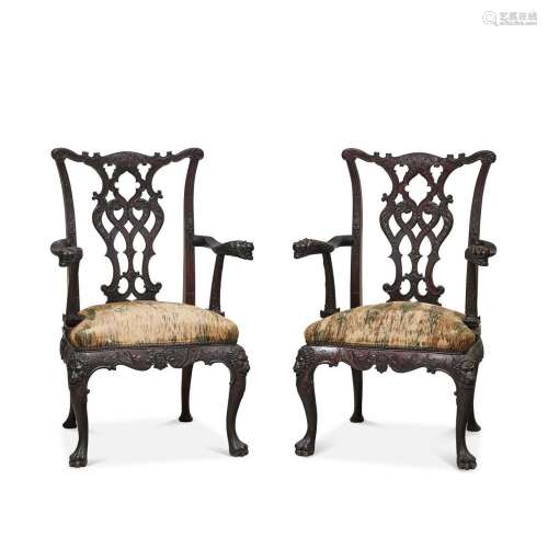 Pair of armchairs  18th-19th Century