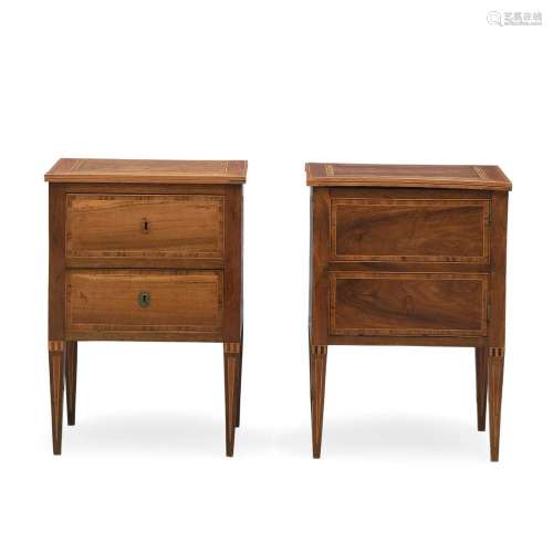 Pair of bedside tables  Late 18th Century