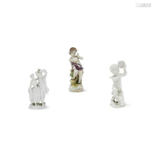 Three porcelain figures  Naples, 19th Century