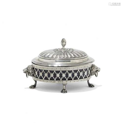 Silver sugar bowl