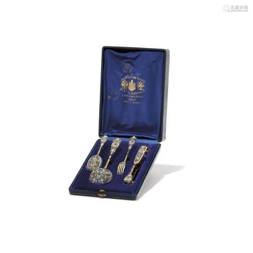 Silver tea cutlery set