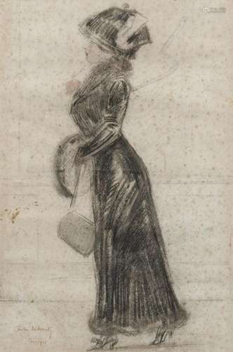 Portrait of a walking woman