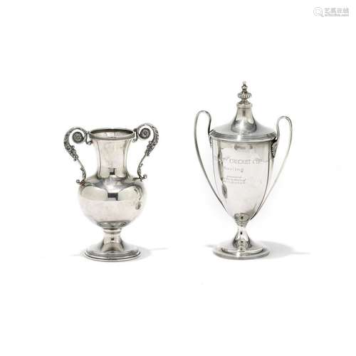 Silver cup and jar