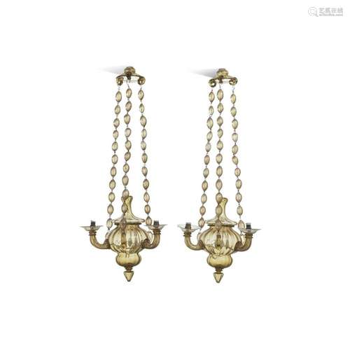 Pair of chandeliers