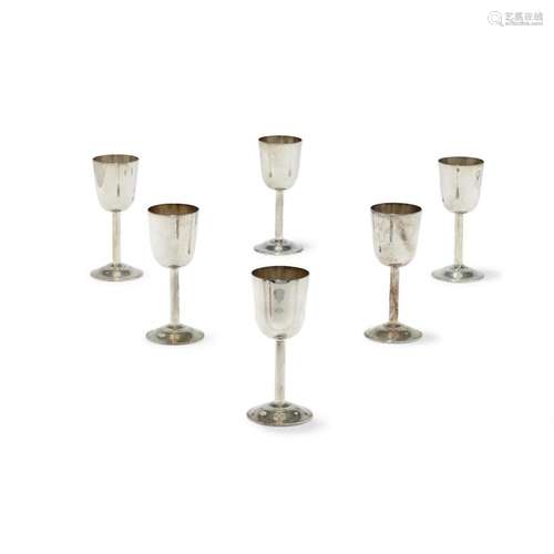 Group of six goblets  20th Century