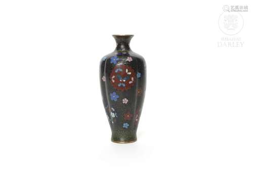 cloisonne lobed vase, 19th - 20th century