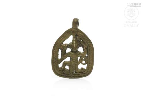 Bronze Hindu amulet, 18th-19th century