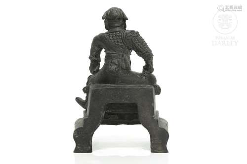 Bronze "Guan Yu" figure, Ming dynasty