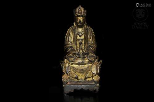 Gilt-bronze "Guanyin" figure, Ming dynasty (1368 -...