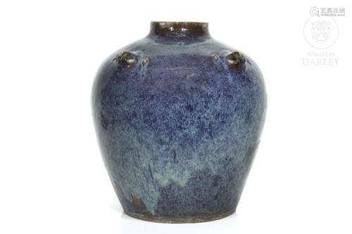 Large glazed pottery vessel, 20th Century