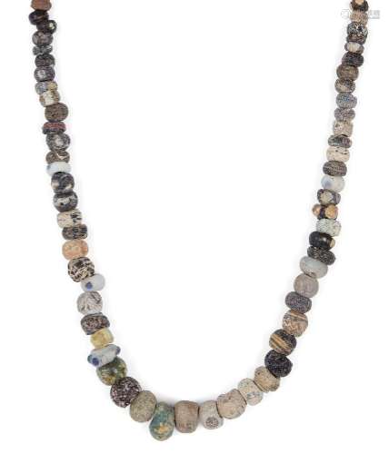 A Phoenician glass bead necklace <br />
Circa 6th-2nd Centur...
