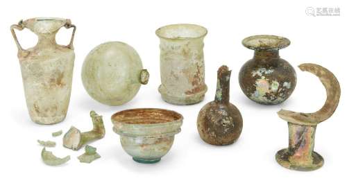 A collection of Roman glass vessels<br />
Circa 1st-4th Cent...