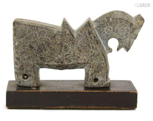 A Ghaznavid steatite stone horse, Persia, 11th-12th century,...
