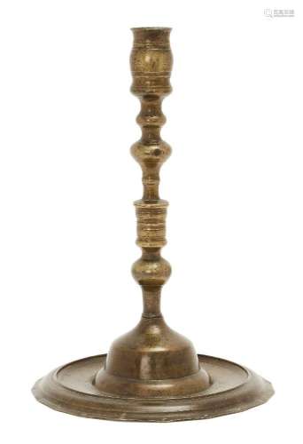 An Ottoman spun brass candlestick, Turkey, 17th century, <br...