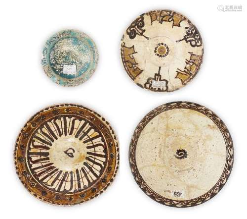 Four Nishapur pottery bowls, Iran, 10th-11th century, three ...