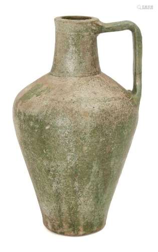 An early Islamic green glazed pottery ewer, 8th century, on ...