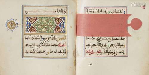 A North African portable prayerbook, probably Morocco, circa...